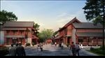 旅游特色区古建筑景观效果图