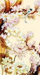彩雕玄关玉兰花