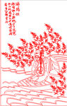 山水矢量线条图