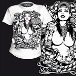 高清AI矢量图流行卡通印花图案