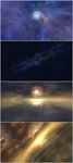 星系旋窝星河穿梭黑洞星空云层