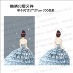 时尚礼服背影女孩