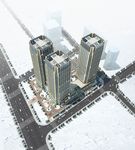 酒店鸟瞰雪景
