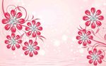 梦幻珠宝花卉时尚壁画电视背景墙