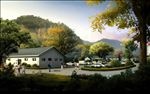 公园旅游风景区停车场景观效果图