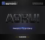 PSD字体特效皮革纹理样式