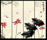 中国画荷花