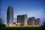 高层住宅商业街夜景建筑效果图