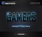 PS字体特效金属网格样式