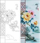 山水情 牡丹