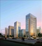 高层公建黄昏光晕道路设计图