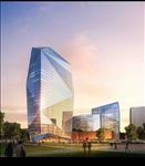 异形公建玻璃黄昏效果图