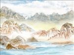 大理石石纹山水山水情背景墙