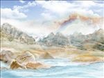 皇室 大气 旭日东升山水石纹