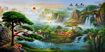 聚宝盆油画
