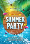 动感明媚夏日海滨狂欢创意海报