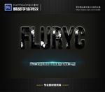 PS字体特效黑云棱光样式
