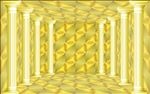 3D罗马柱黄金屋斜线电视背景墙
