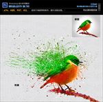 PS精品动作色彩喷溅