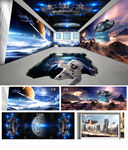 未来世界太空全景壁画