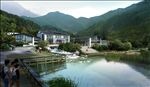 小溪流水河道景观图