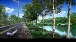 河道设计道路路灯景观图