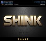 PS特效字体哑光漂亮金属样式