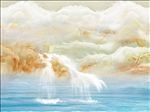 高清山水大理石石材石纹江山多娇