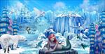 插画风格冰雪幻城美人鱼写真