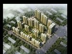 高层住宅鸟瞰建筑效果图