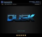PS字体特效条纹蓝金属样式