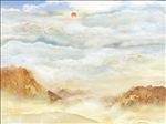 大理石 石纹山水海阔天空背景墙