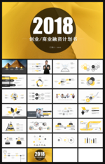 黄黑极简商业创业计划书PPT