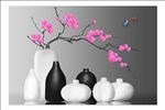 客厅花卉无框画