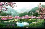 河道花卉景观图