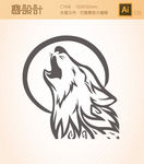 猛兽动物头部AI矢量图