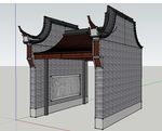 闽南建筑模型草图大师SKP