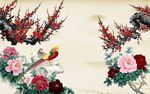 电视背景墙 梅花