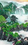 山水国画玄关