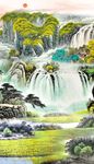 山水国画玄关