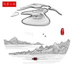 新中式禅意圆形画框小品