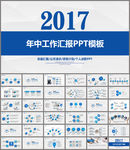 蓝色商务工作汇报PPT模板