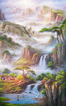 油画山水