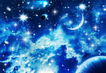 蓝色唯美宇宙星空电视背景墙