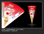 冰淇淋包装设计展开图&效果图图