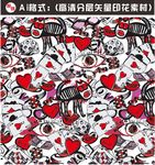 手绘涂鸦卡通猫矢量底纹