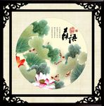 荷花装饰画
