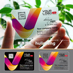 透明彩色名片模板 透明磨砂