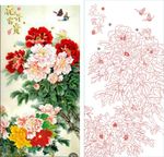 花开富贵 牡丹 蝴蝶