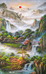 油画山水